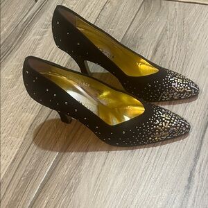 St. John black pump heels